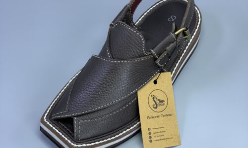 Premium Quality Genuine Leather (Brown) Kaptaan Chappal