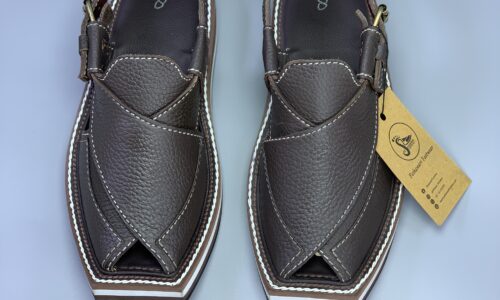 Premium Quality Genuine Leather (Brown) Kaptaan Chappal