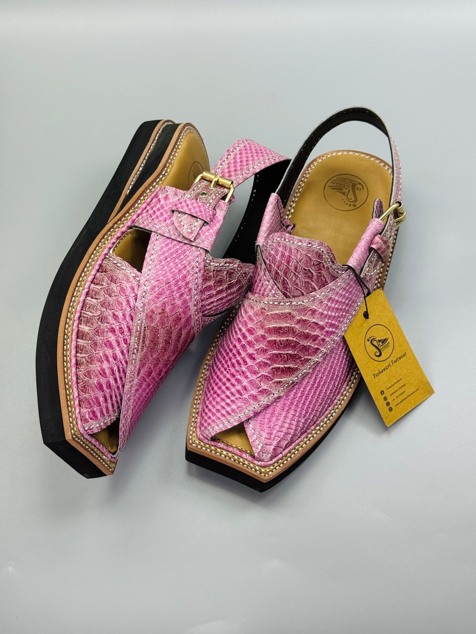 ViP Kaptaan Chappal Crocodile Leather ViP Kaptaan Chappal Crocodile Leather