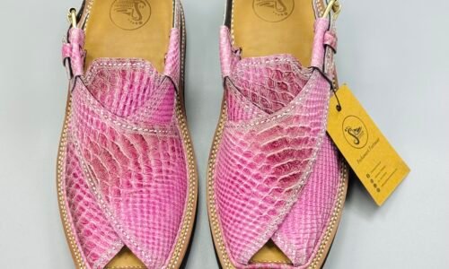 ViP Kaptaan Chappal Crocodile Leather