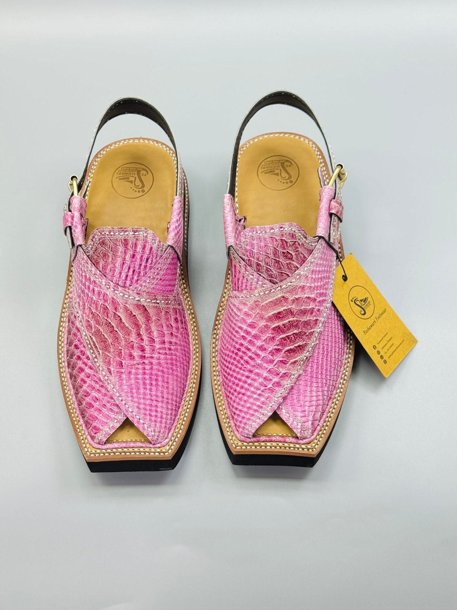 ViP Kaptaan Chappal Crocodile Leather ViP Kaptaan Chappal Crocodile Leather