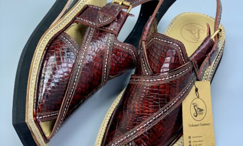 ViP Kaptaan Chappal Special Snake Leather