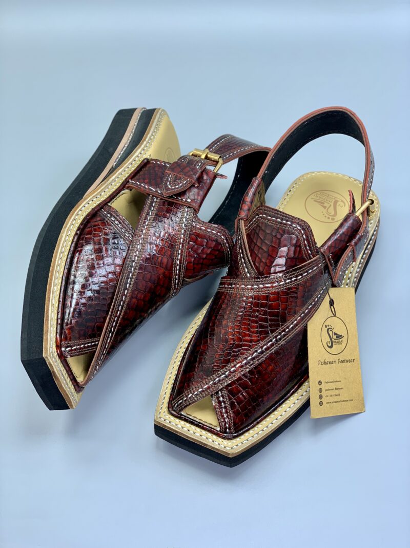 ViP Kaptaan Chappal Special Snake Leather