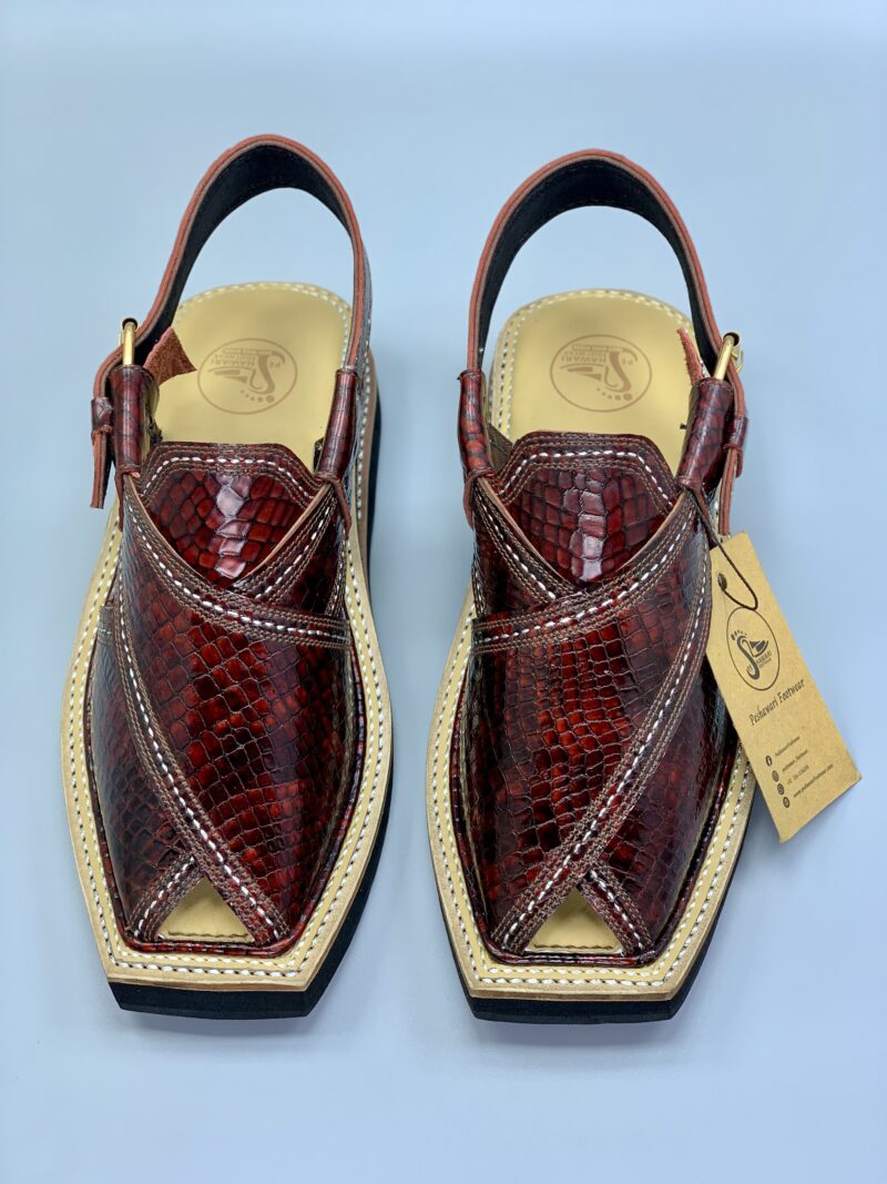 ViP Kaptaan Chappal Special Snake Leather