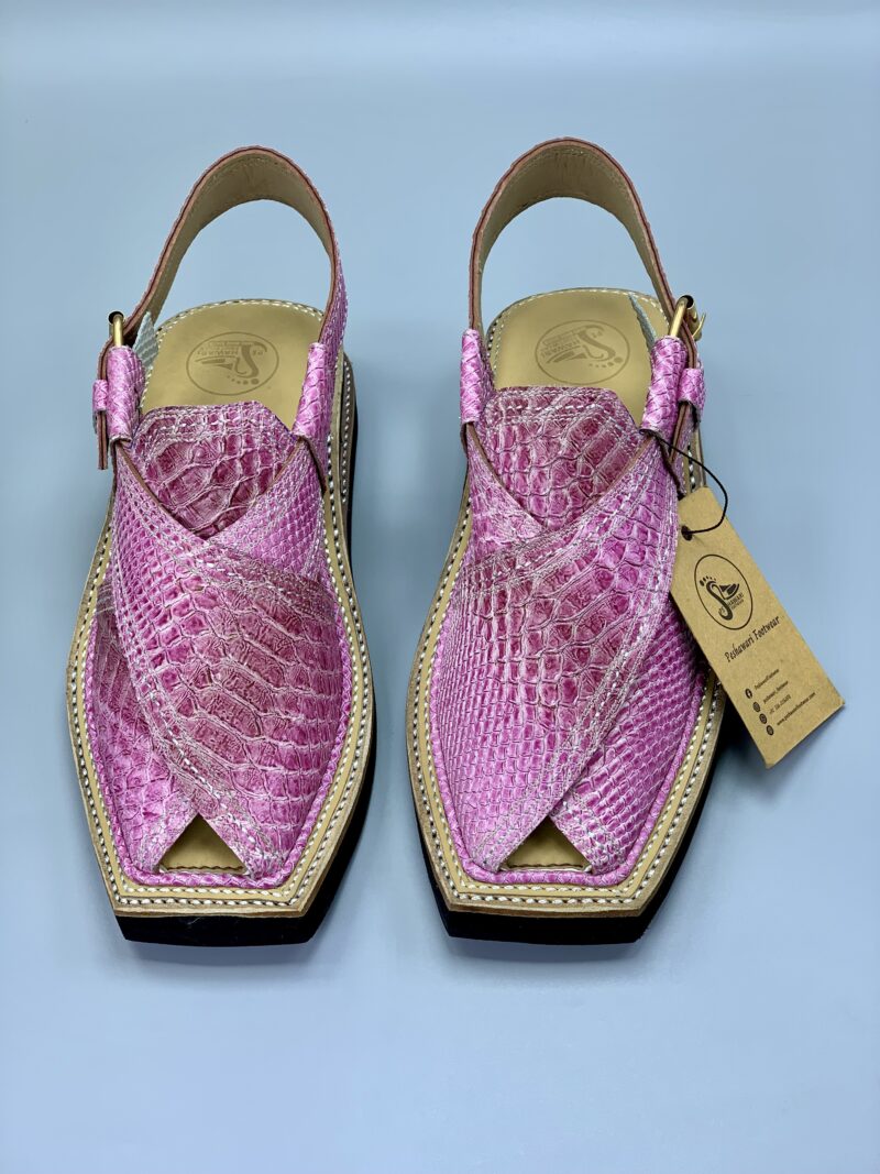 ViP Kaptaan Chappal Crocodile Leather