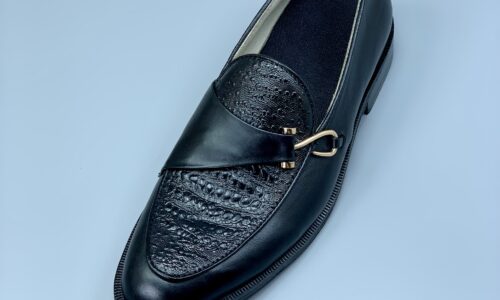 Men's Black Formal Loafers-J395