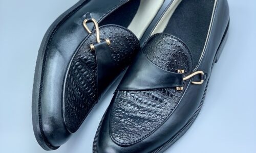 Men's Black Formal Loafers-J395