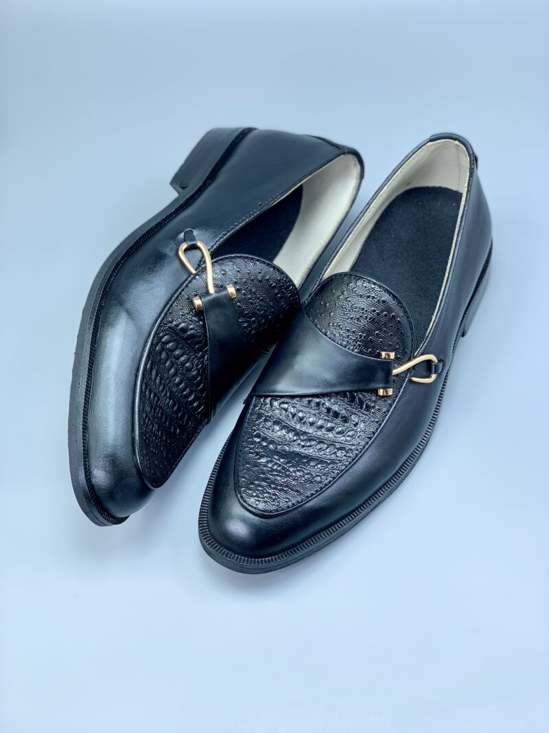 Men's Black Formal Loafers-J395