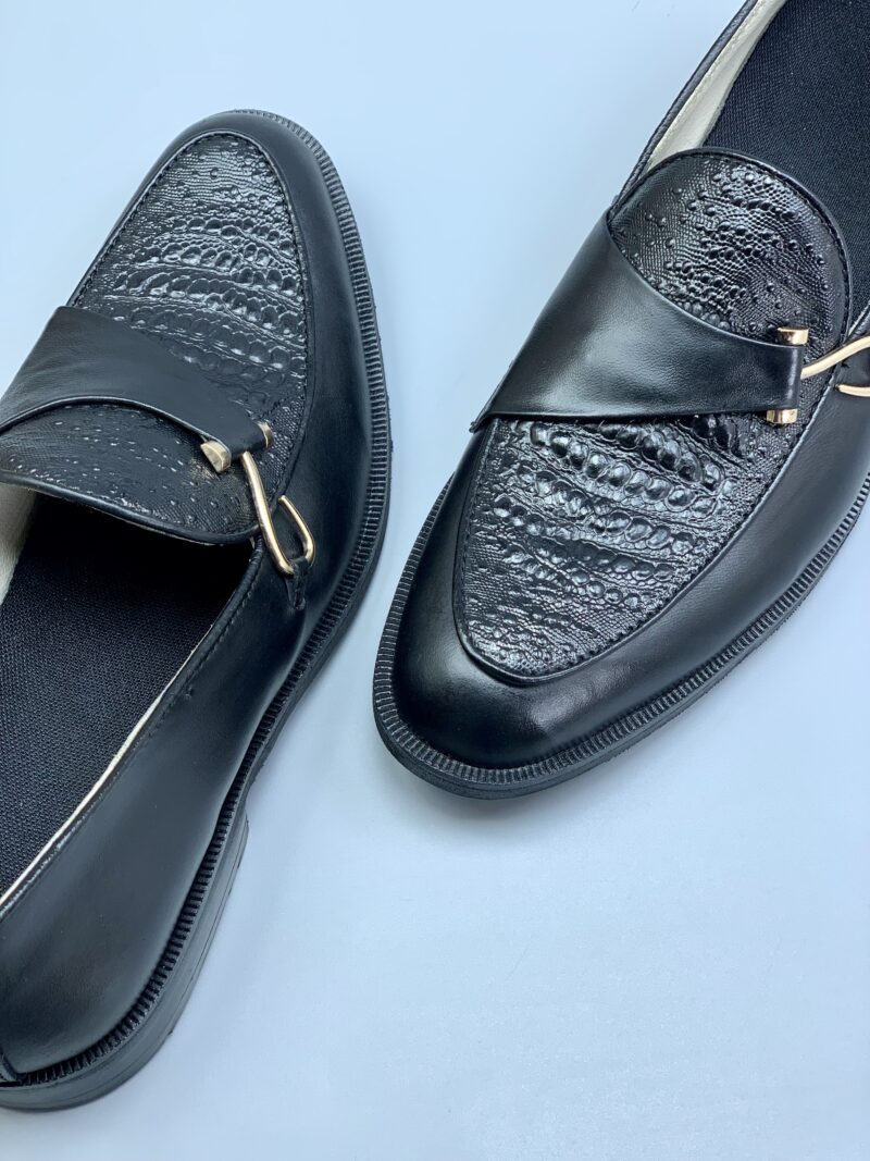 Men's Black Formal Loafers-J395