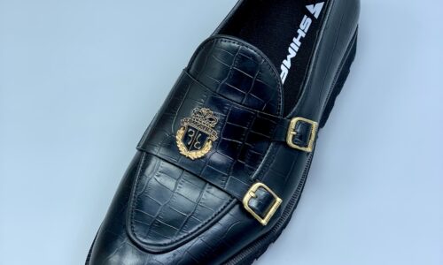 LE Pure Leather Handmade Croc Billionaire Shoes