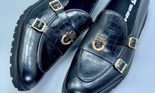 LE Pure Leather Handmade Croc Billionaire Shoes