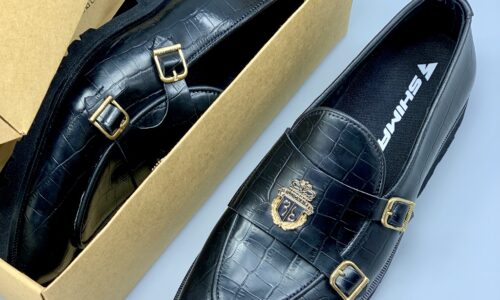 LE Pure Leather Handmade Croc Billionaire Shoes