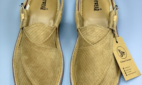 Luxury Peshawari Chappal / Fabric Upper