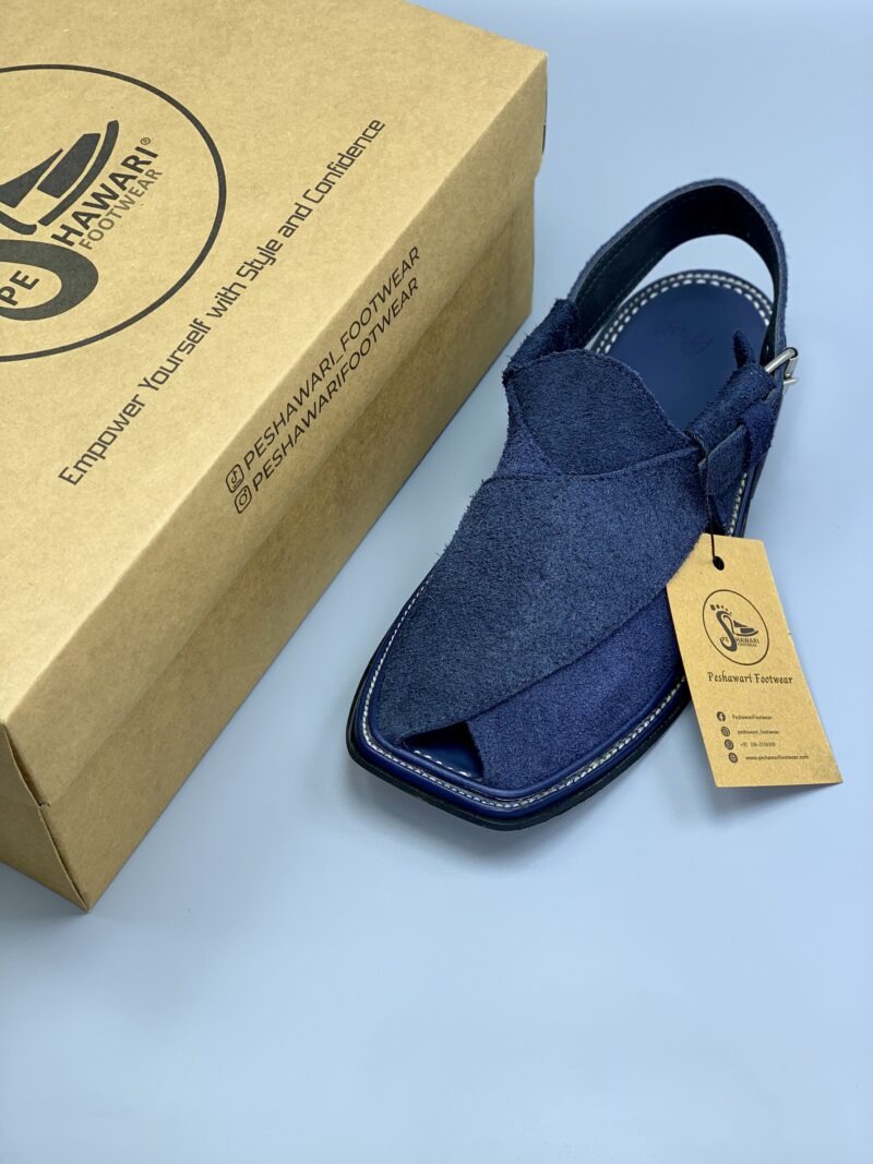 PF Blue Suede Chappal