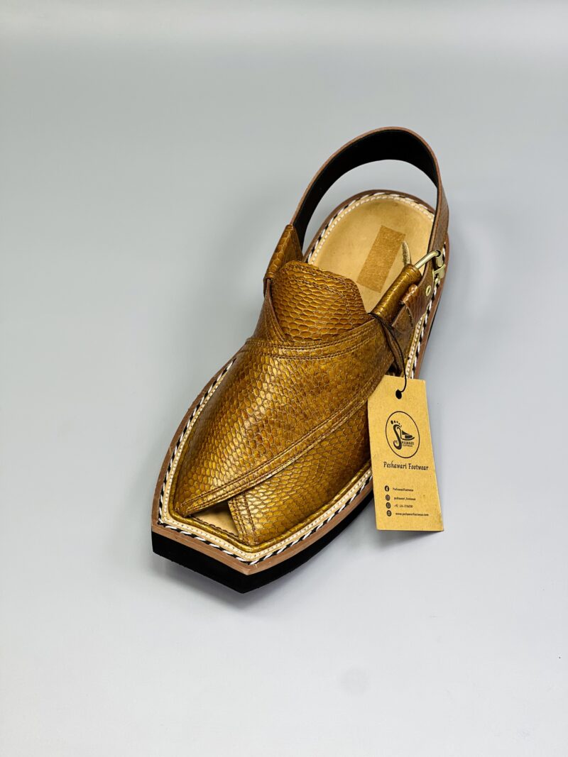 High Quality Special Kaptaan Chappal ( Snake Genuine Leather )