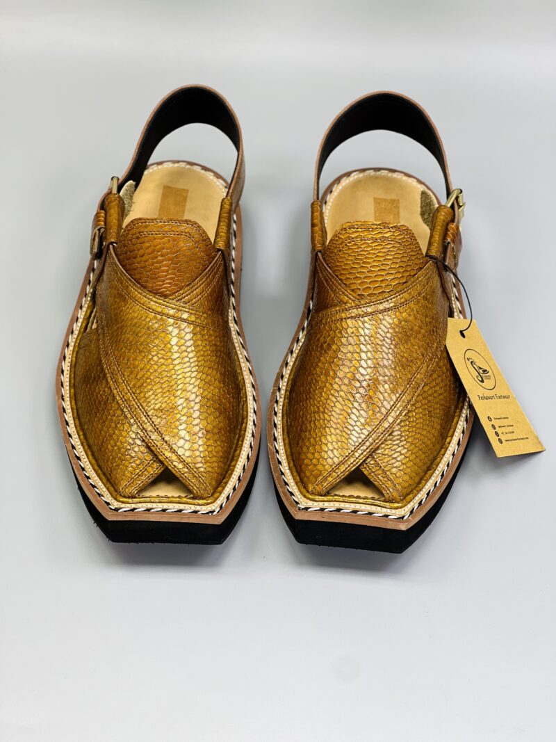 High Quality Special Kaptaan Chappal ( Snake Genuine Leather )