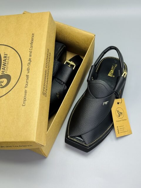 Air- Kaptaan Black Chappal