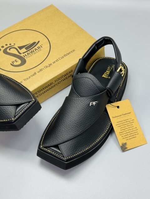 Air- Kaptaan Black Chappal