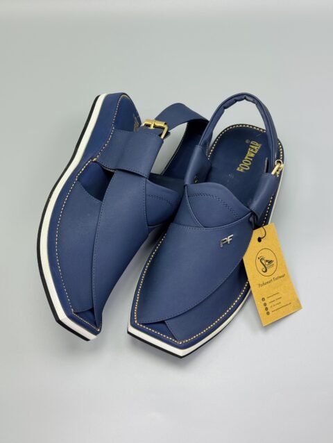Men's Peshawari Chappal 001US- BLUE