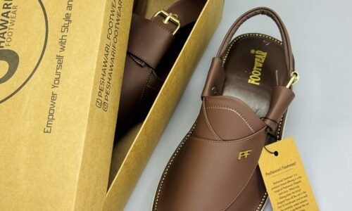 Men's Peshawari Chappal 002US- BROWN