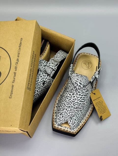 ViP Kaptaan Chappal Zebra Print