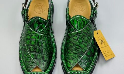 Shikari Chappal ( crocodile leather)