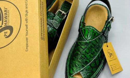 Shikari Chappal ( crocodile leather)