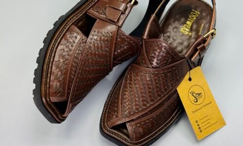 Woven Leather Vibram Sole Chappal ( lightweight )
