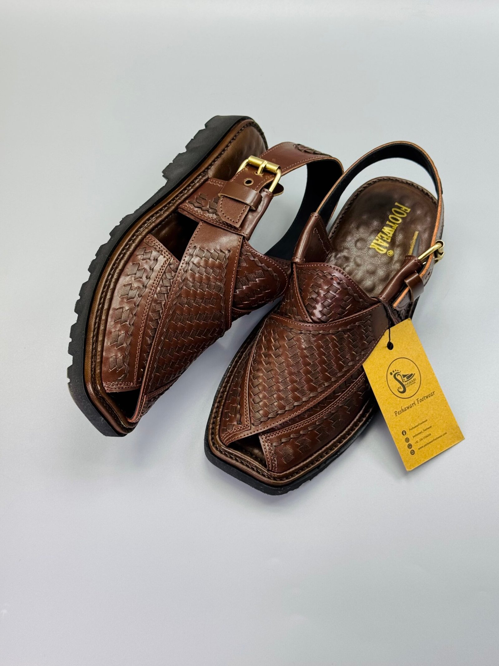 Woven Leather Vibram Sole Chappal ( lightweight ) Woven Leather Vibram Sole Chappal ( lightweight )
