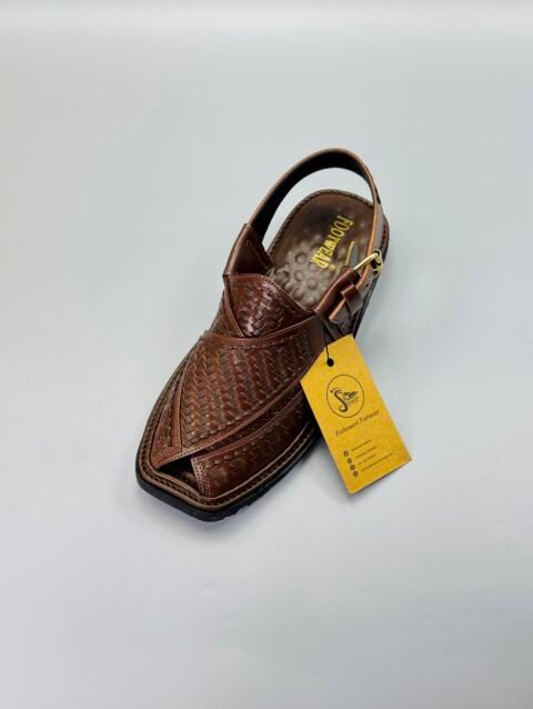 Woven Leather Vibram Sole Chappal ( lightweight )