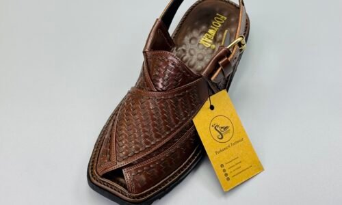 Woven Leather Vibram Sole Chappal ( lightweight )