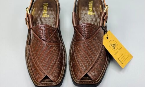 Woven Leather Vibram Sole Chappal ( lightweight )