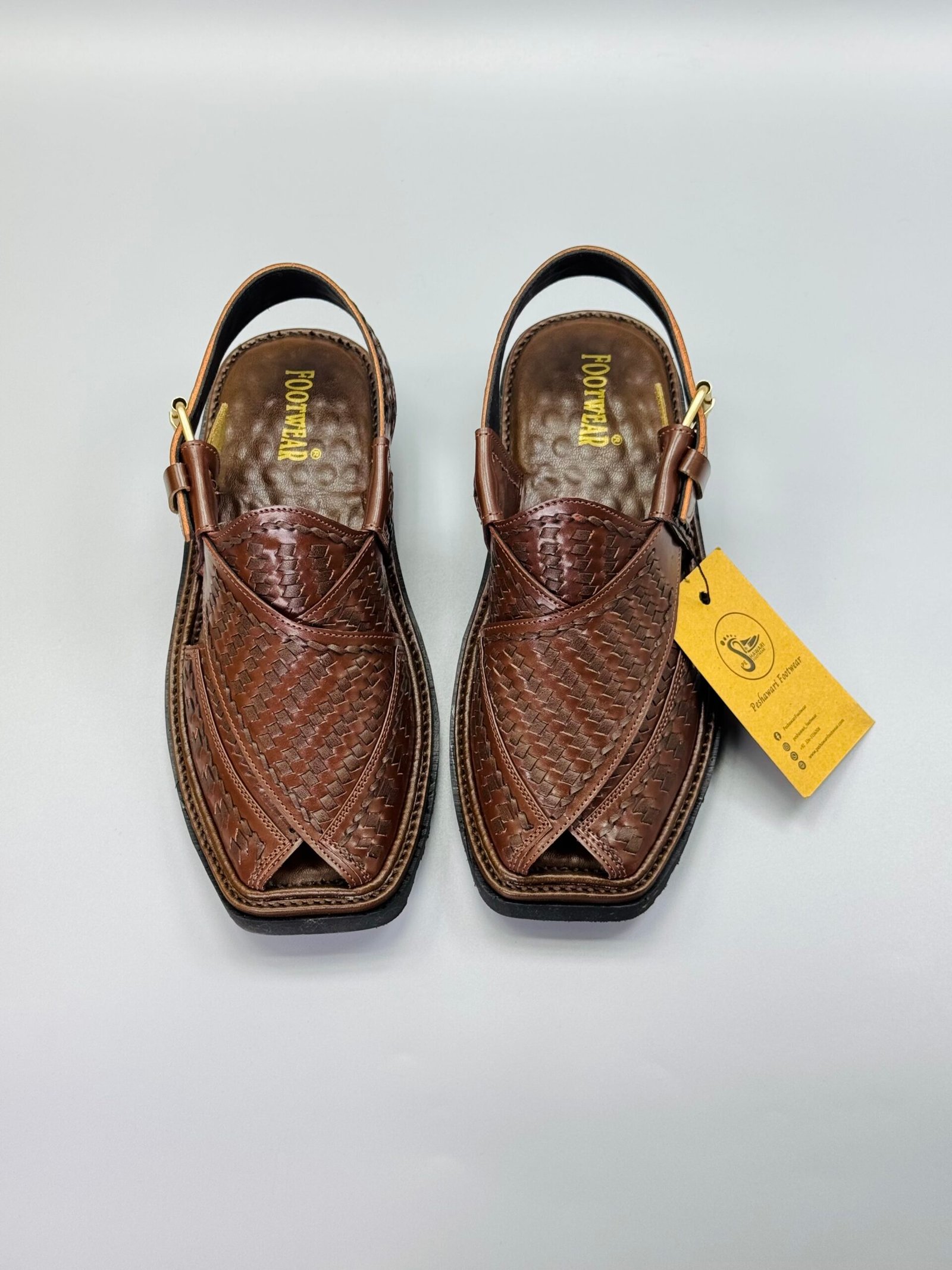 Woven Leather Vibram Sole Chappal ( lightweight ) Woven Leather Vibram Sole Chappal ( lightweight )