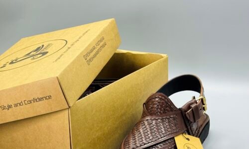 Woven Leather Vibram Sole Chappal ( lightweight )