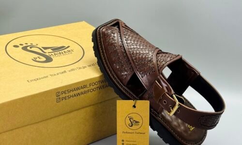 Woven Leather Vibram Sole Chappal ( lightweight )